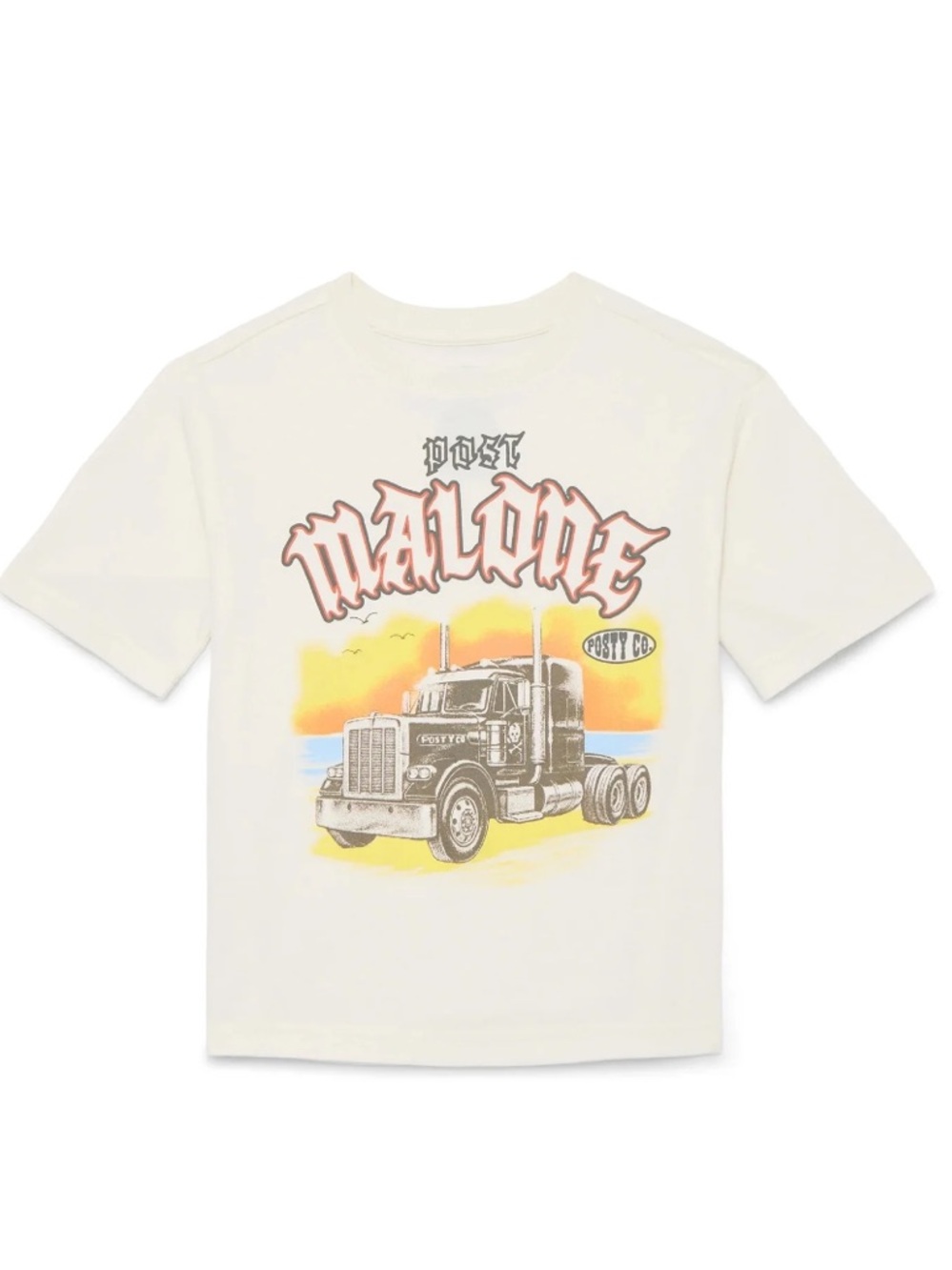 Post Malone Posty Co. Truck Graphic Tee - Yellow & Orange